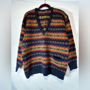 Vtg Adrianna Papell Sweater Women's Deep V